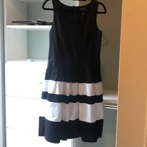 Classic black and white sun dress